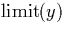 $\mathrm{limit}(y)$