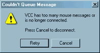 The 'Retry' message box