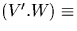 $(V'.W) \equiv $